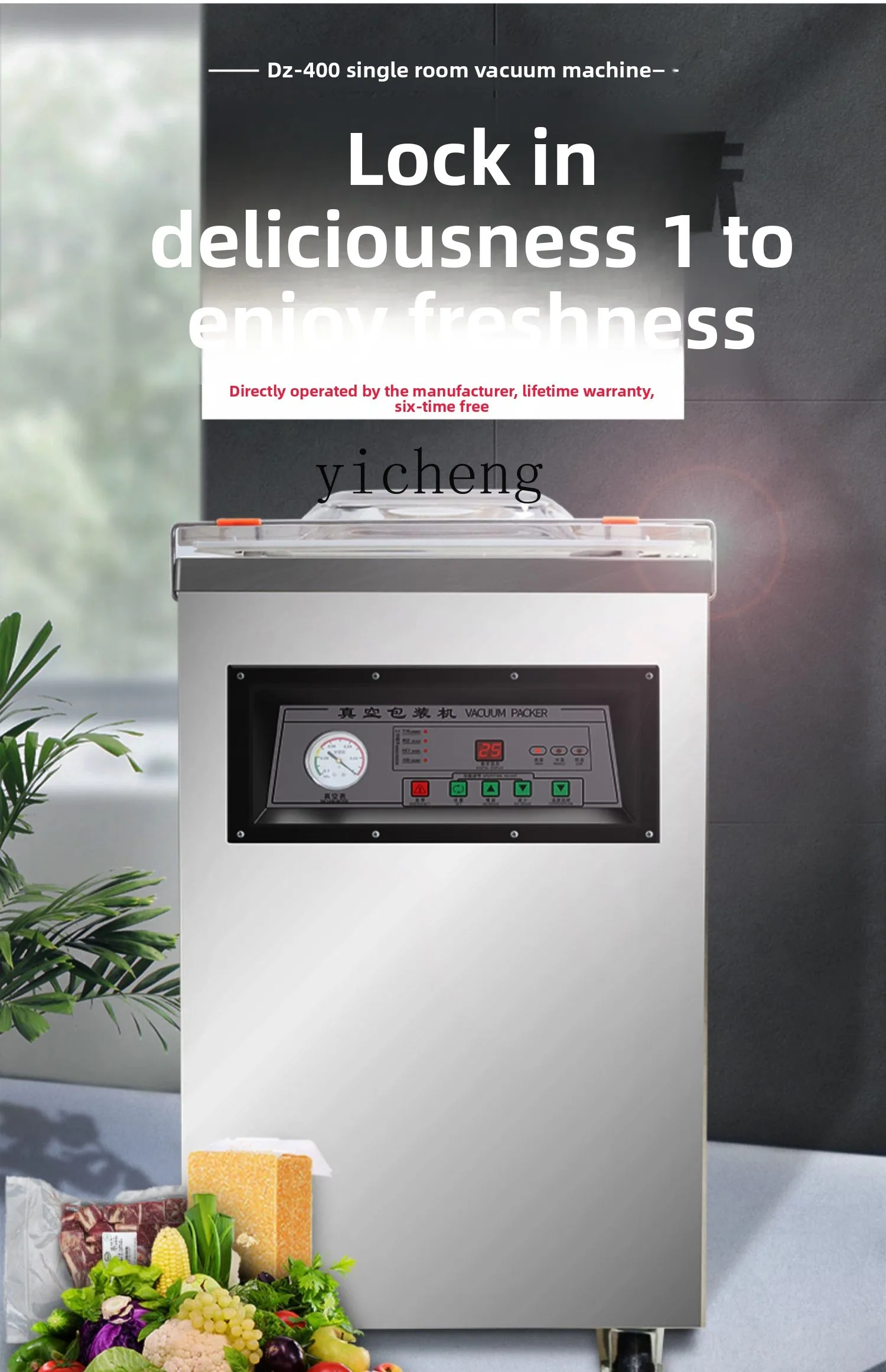 ZZ ダブルチャンバー溝真空機大型商業真空食品包装機月餅煮込み