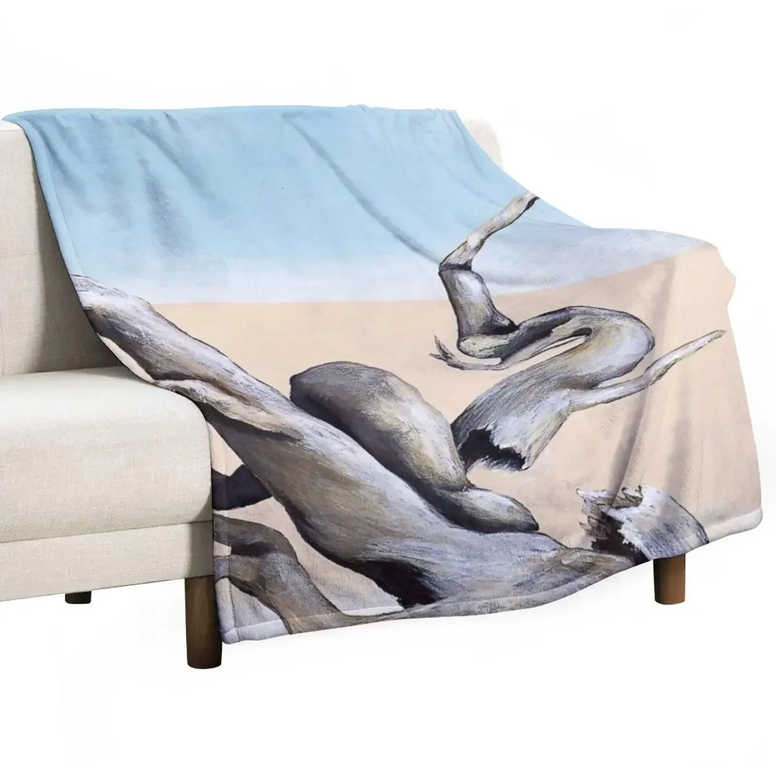 Driftwood Art Throw Blanket warm for winter decorative For Decorative Sofa Single Blankets