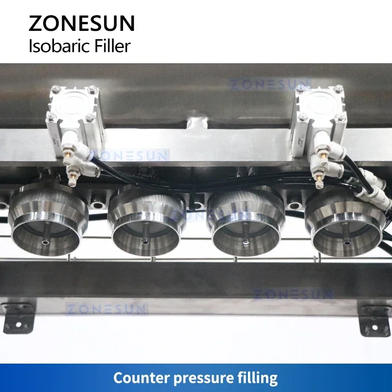 ZONESUN Carbonated Beverage Filling Machine Aluminum Can Filler Soda Soft Drink Making Equipment ZS-CF4A