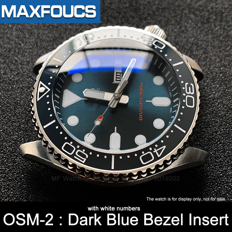 Sloped ceramic bezel insert 38*30.6mm Luminous pip at 12 For SKX007 SKX009 For Omega Sea master series MOD watch parts