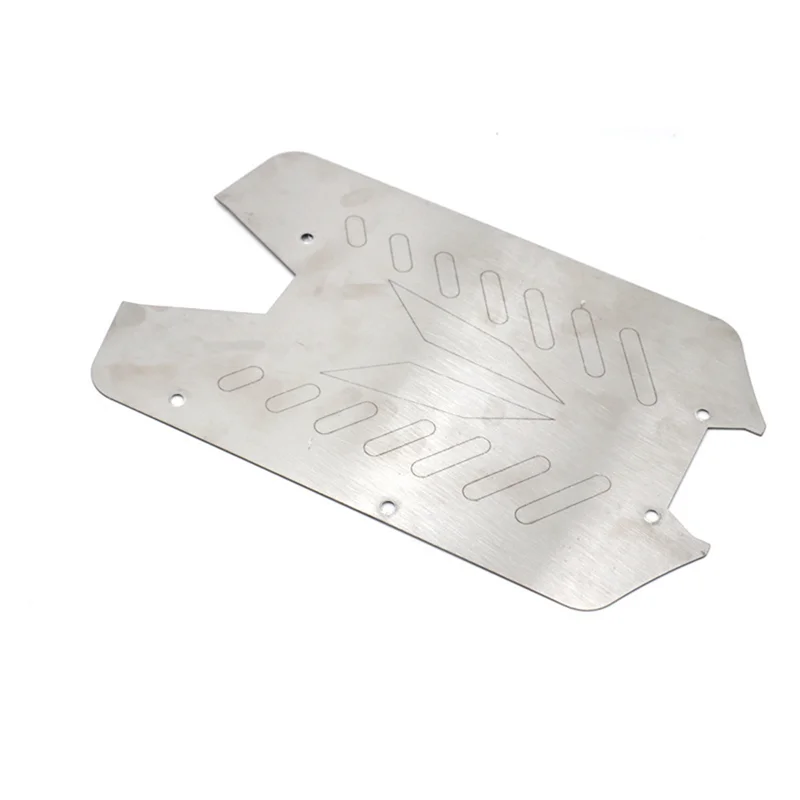 Stainless Steel Ch is Armor Front Rear Protector Skid Plate for 1/10 Arrma VORTEKS Big Rock RC Car Upgrade Parts