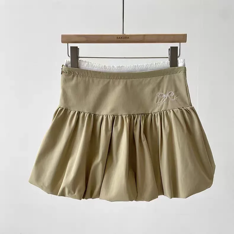 

Women's Clothing Short Puff Skirt Women's Fashion All-Match High Waist Bubble Bud Skirts Autumn 2024