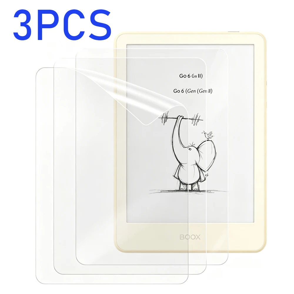 3PCS PET Screen Protector for Onyx Boox Go 6.0 Gen II 6'' ereader film matter ultra-thin protective film