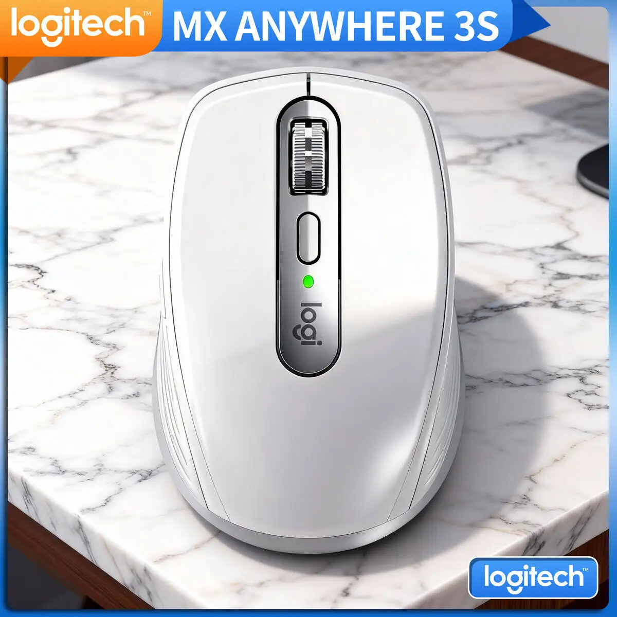 

Premium Logitech MX Anywhere 3S Wireless Mouse Dual Mode High Accuracy Sensor Long Battery for Professional Use