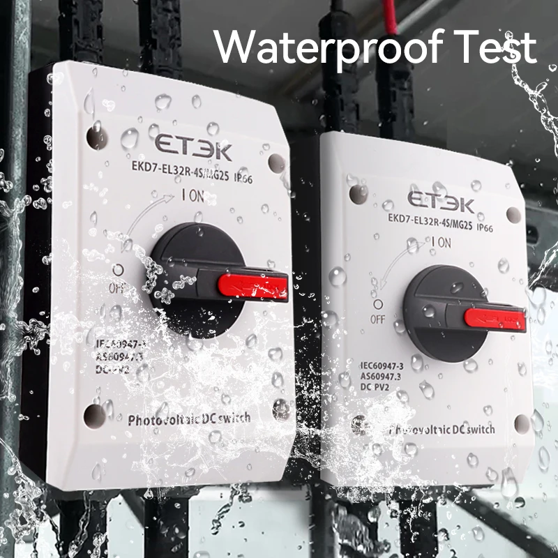 Imagem -06 - Interruptor de Isolamento Solar Fotovoltaico dc Interruptor Solar Fotovoltaico Externo 4p 1000v 32a Ukpm Alça Rotativa Ip66 à Prova Dágua Ekd7