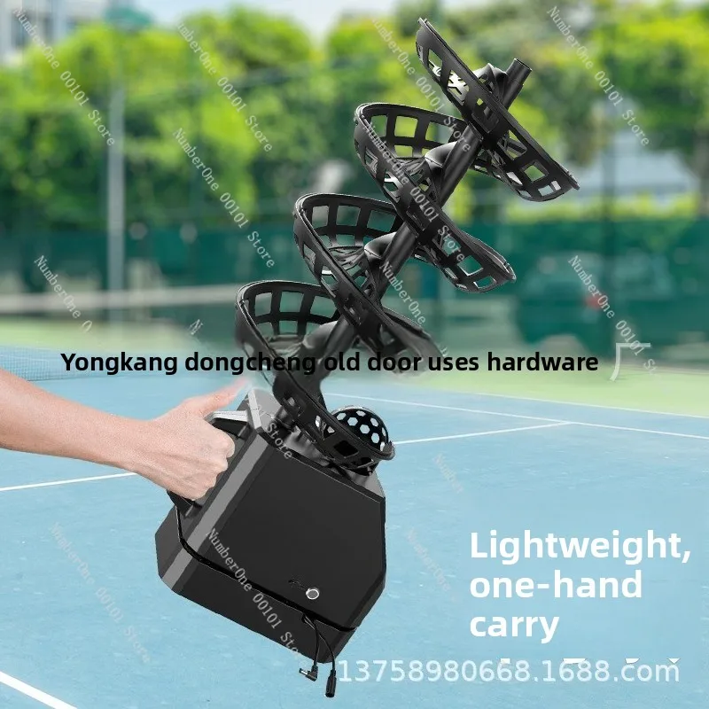 Tennis Ball Throwing Machine, Single Person with Catch Net Practice, Self Serve Machine for Training Equipment