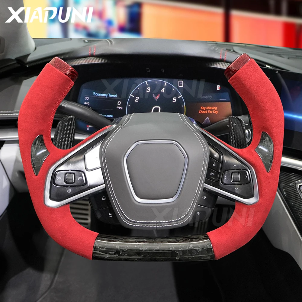 new Customized Steering Wheel For Chevrolet Corvette Chevy Camaro C8 ss 2020-2023 Model Carbon Fiber Yoke Racing Wheel