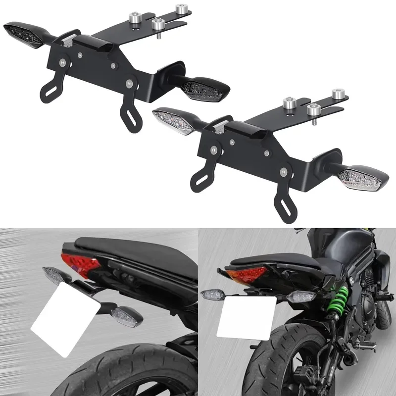 for KAWASAKI ER6N ER6F NINJA 650 EX650 2012-2016 LED Tail Light Fender Eliminator with Integrated Turn Signals Sleek Rear
