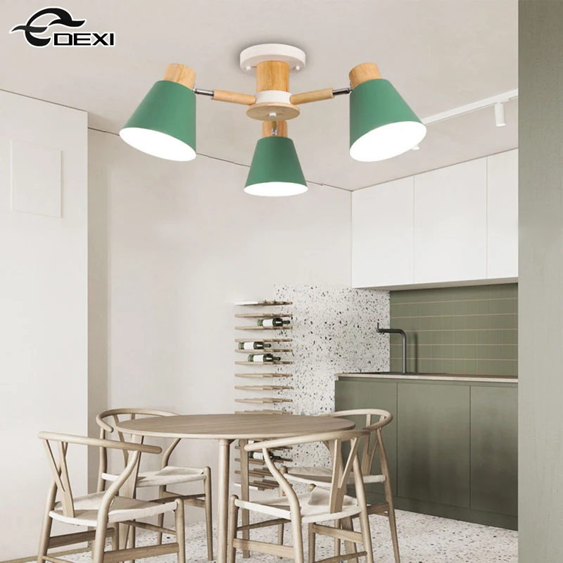 Modern Living Room LED Chandelier Bedroom Ceiling Lamp Kitchen Ceiling Chandelier Children's Room E27 Light Home Decorative Lamp