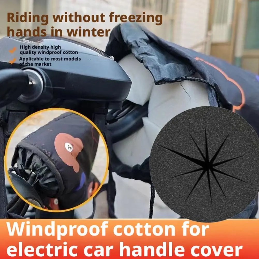 Electric Vehicle Handle Windshield Cover Windproof Cotton Handle Gloves for Electric Bikes Winter Cold Protection Riding Accesso