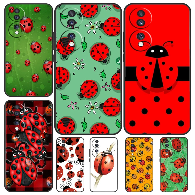 Ladybug Beetle Case For Honor X9b X9a X8a X7a X6a X6 X7 X8 X9 8X 9X Honor Magic 5 Pro 50 70 90 Lite Cover