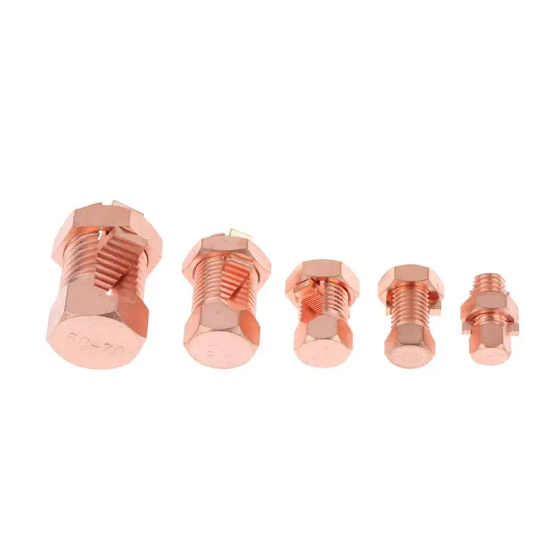 Durable TJ Series Split Bolt Connector Pure Copper Sturdy Clamp for Commercial Electrical Maintenance Projects