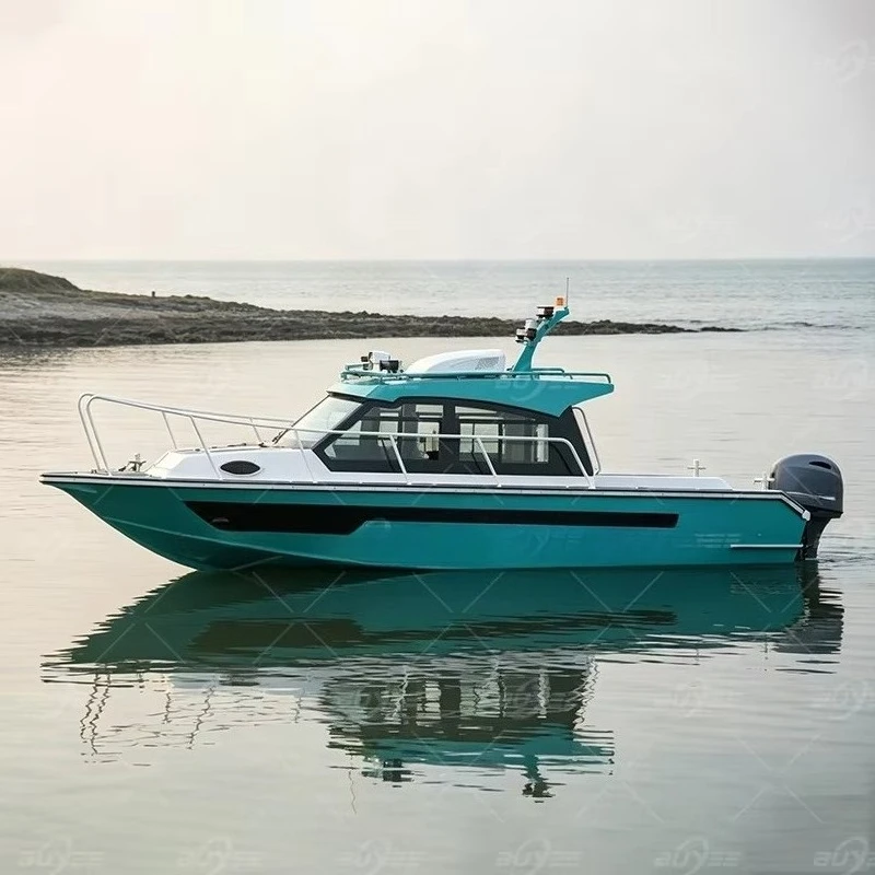 New Design Front Cabin Hardtop Speed Boat 23.6ft/7.2m Small Yacht Aluminum Boat for Fishing with CE Certificate