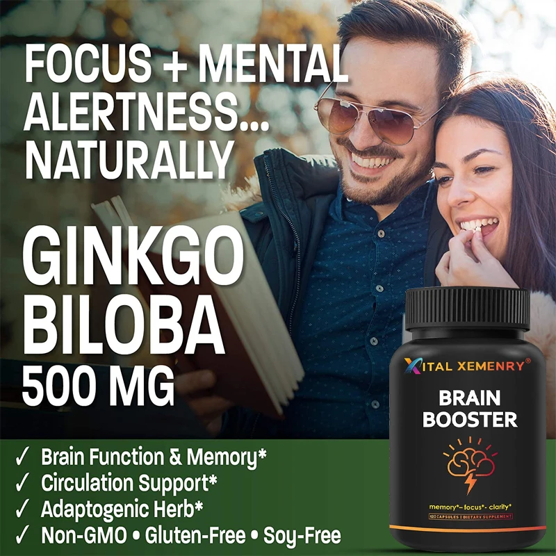 Enhance Focus, Improve Concentration, Improve Memory Capsules, Brain Tonic Nootropic Booster