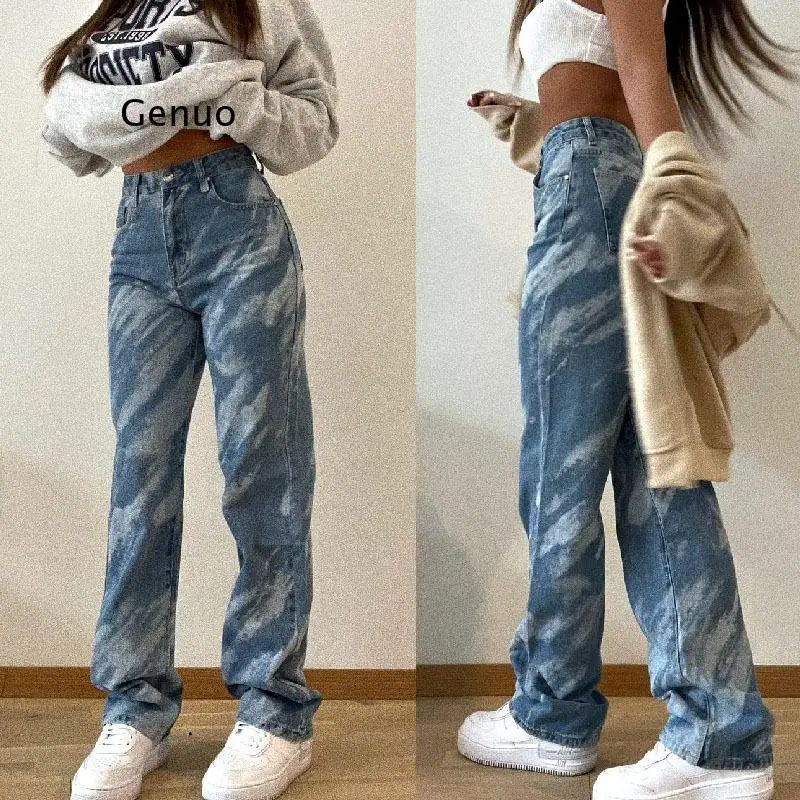 

New Autumn and Winter High-Waist Casual Straight-Leg Pants Temperament Commuter Pure Cotton Light-Colored Ladies Trousers