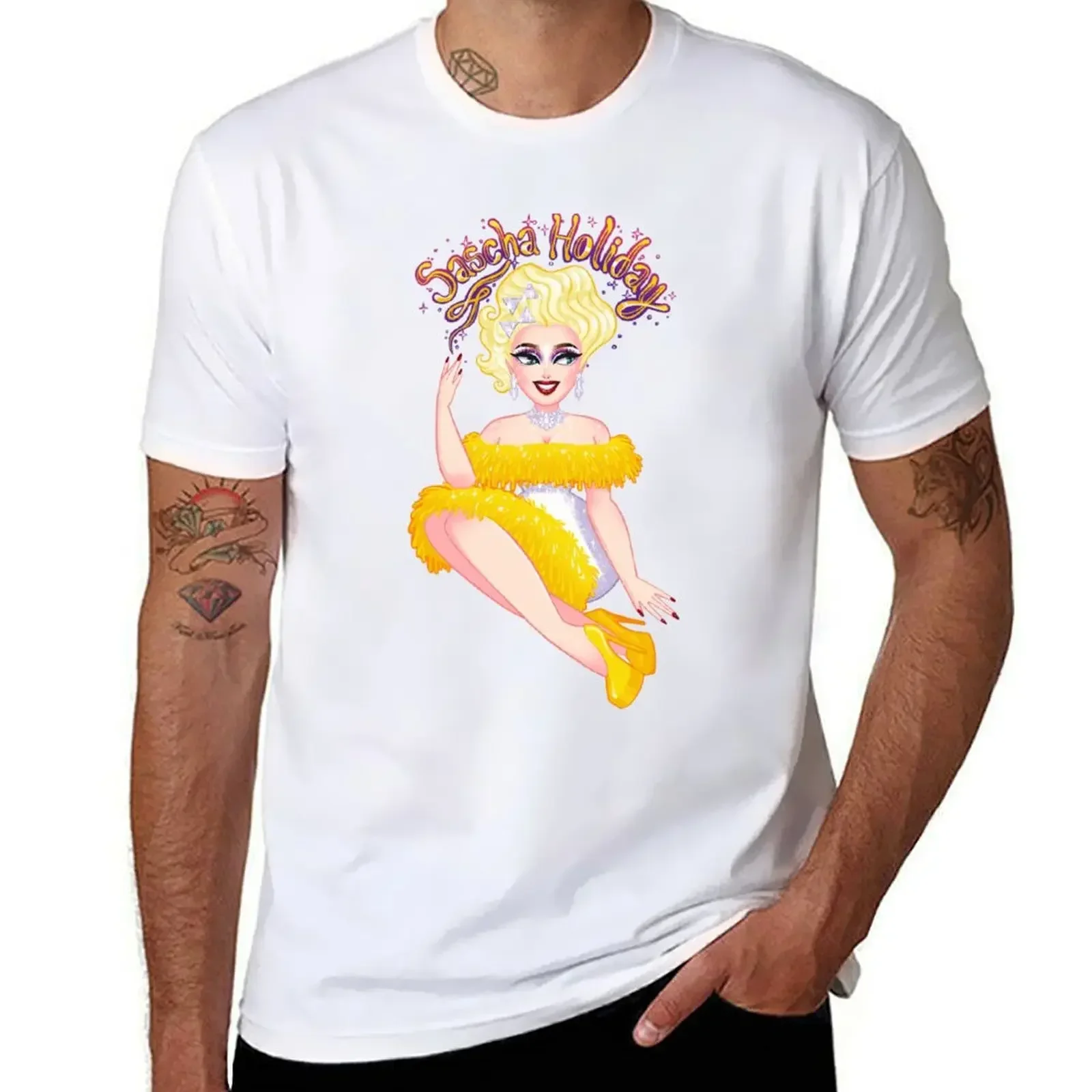 The Queen Sascha Holiday T-Shirt oversizeds sublime oversized t shirt compression shirt men