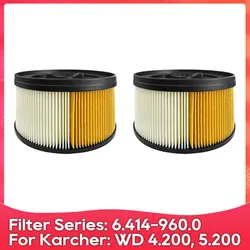 Compatible con ( Karcher WD 4.200, 5.200 M, 5.300 M, 5.500 M, 5.800 eco!ogic, 6.414-960 ) Accesorio de filtro para aspiradora