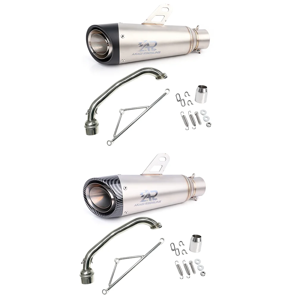 For RS100 GY6 125cc Scooter Stainless Steel Exhaust Front Tube Bend Pipe & Silver Bracket