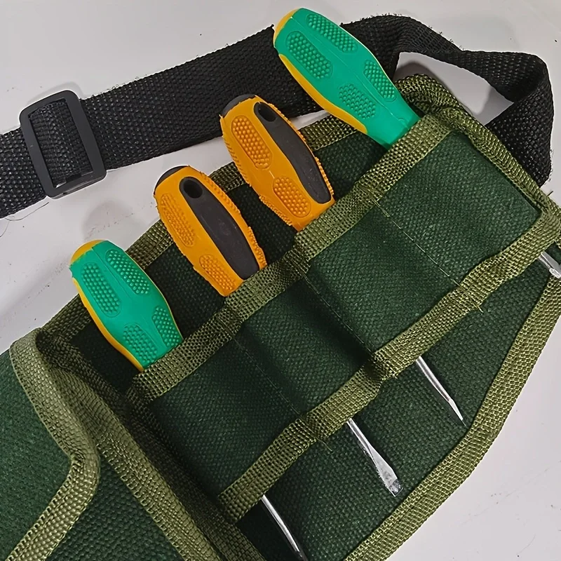 Thickened Wear-Resistant Large Capacity Canvas Drill Belt Electrician Decoration Multi-Functional Tool Waist Pack