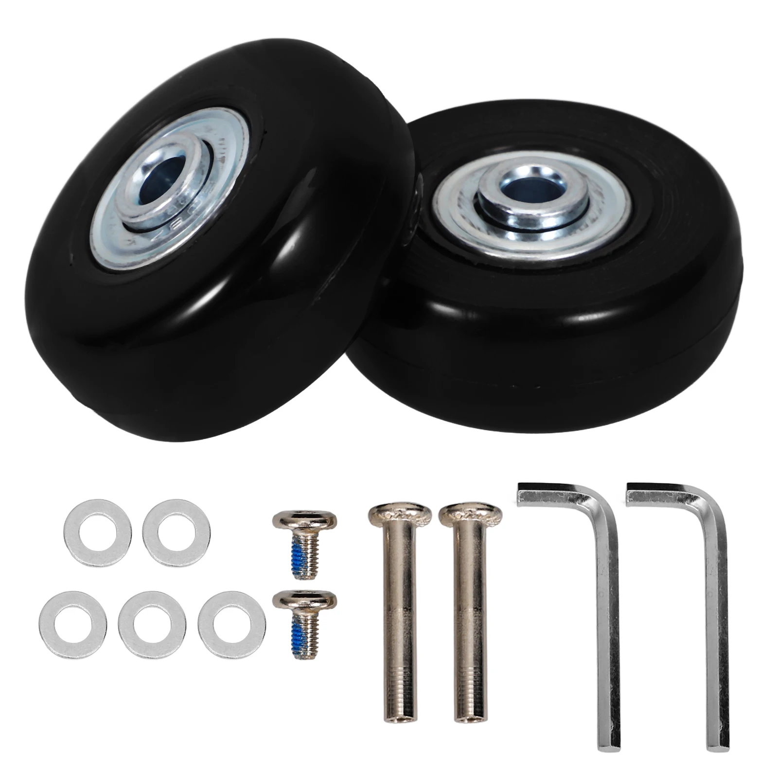 

2pcs 68x24mm Suitcase Wheels Replacement Suitcase Caster Rubber Replacement Wheels Swivel Travel