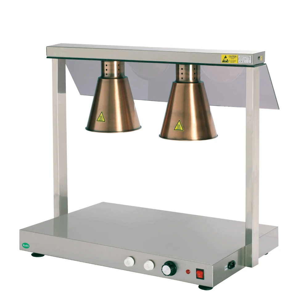 

DR2 Commercial Grade Food Heat Lamp Portable Electric Food Warmer Station with Bulbs Hot Base Plate Buffet Chafing Dish Chafer