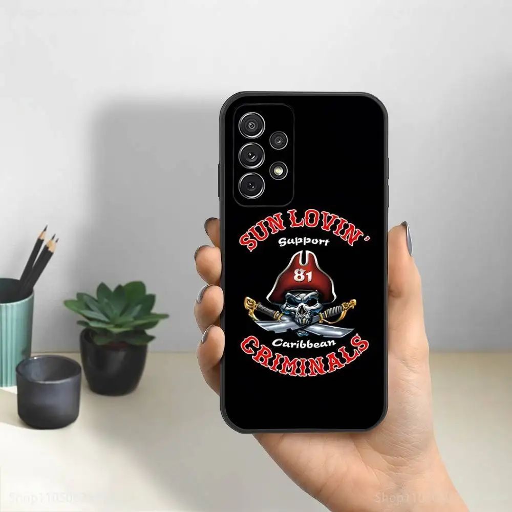 Etui na telefon Hells Angels Moto-81 Cool do Samsunga S25, S24, S23, S22, S21, S20, S10, Ultra, Plus, Lite, FE, miękki silikonowy czarny pokrowiec