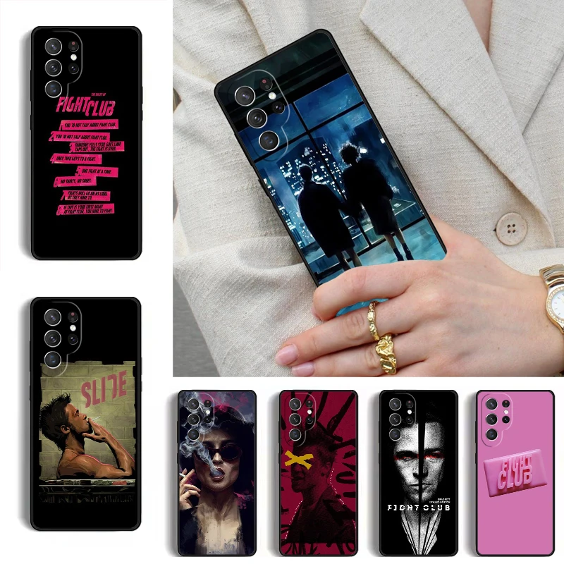Fight Club Movie Poster Phone Case for Samsung Galaxy S26 S25 Ultra S24 S23 S22 S21 Plus Note 10 Bumper Cover