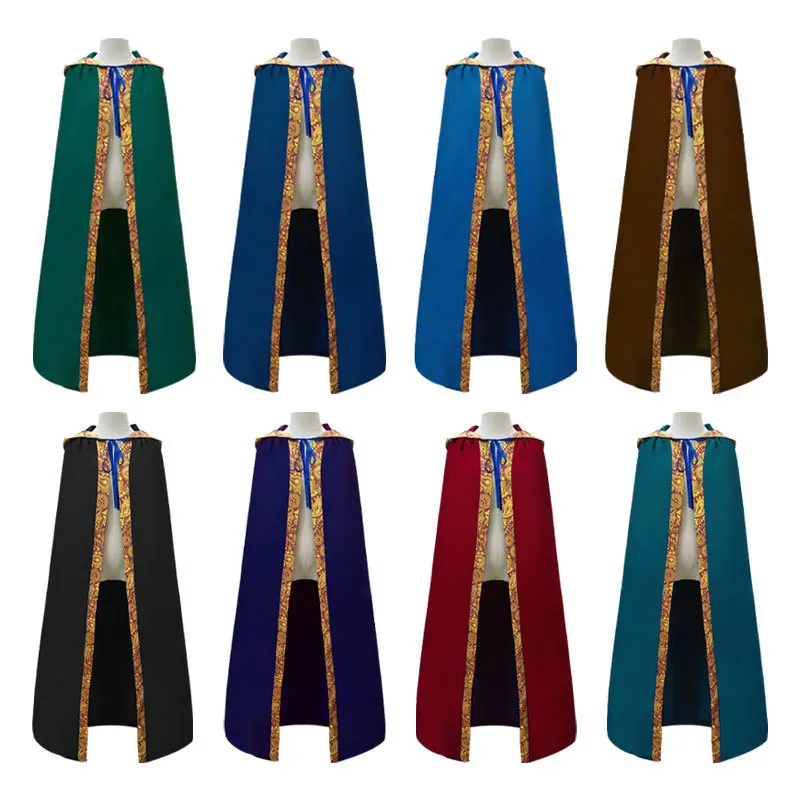 2022 جديد الأكثر مبيعاً للرجال 5 ألوان طويلة الرأس القرون الوسطى كنيسة رجال الدين فستان فضفاض كيب الرأس