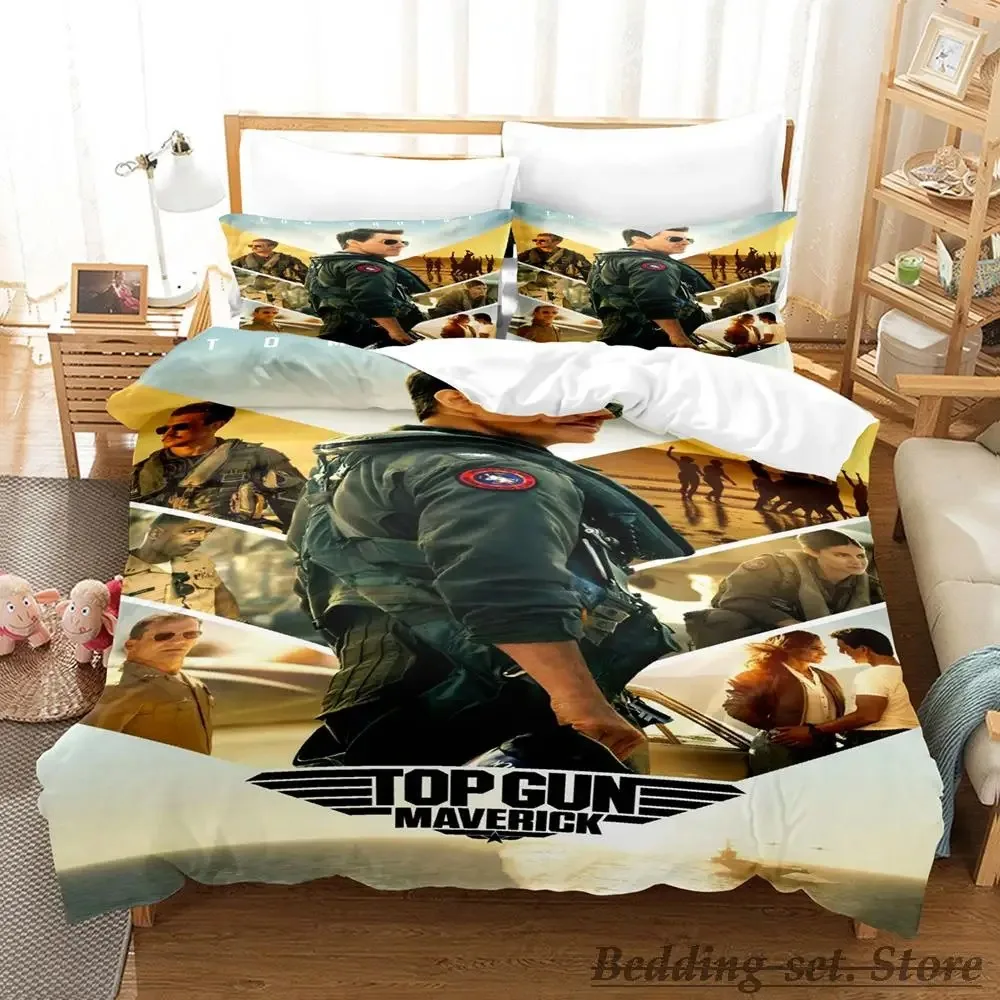 

New Top Gun Maverick Bedding Set Single Twin Full Queen King Size Bed Set Aldult Kid Bedroom Duvetcover Sets parure de lit Bed