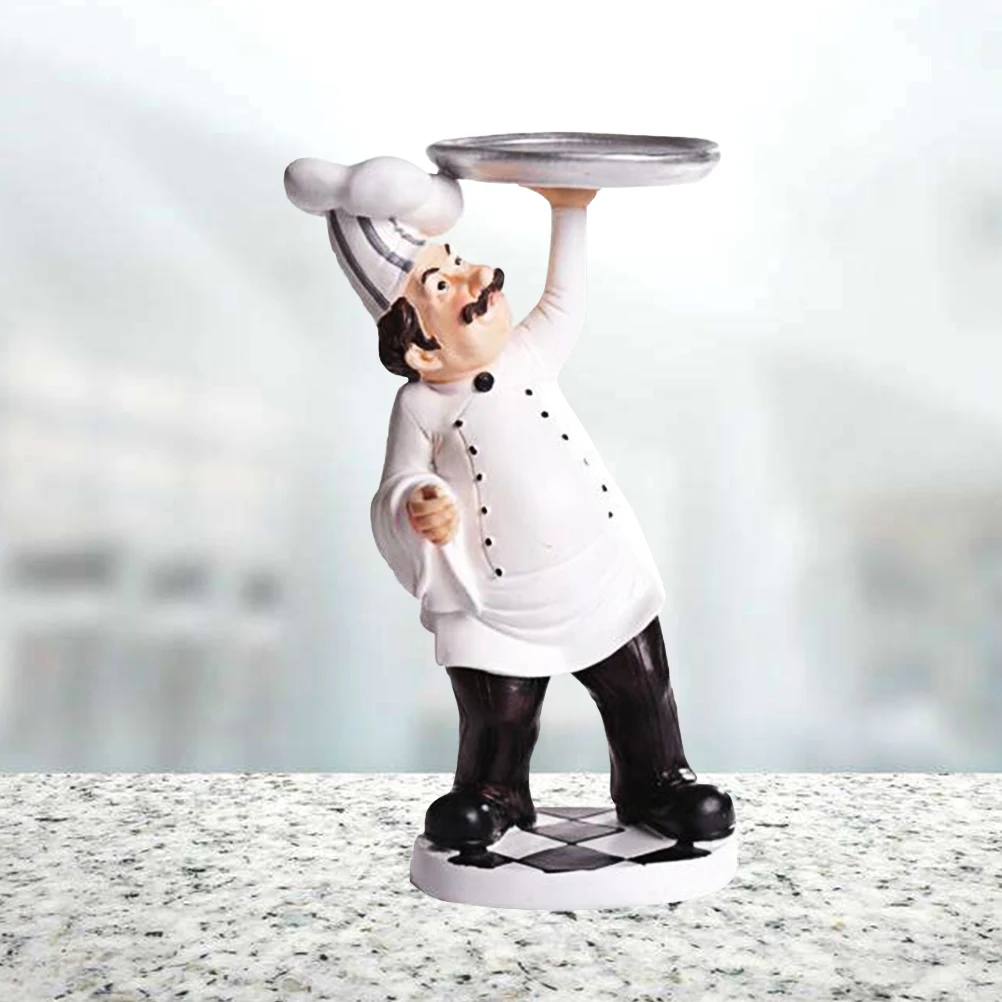 

Restaurant Tray Decoration Resin Figure Statue Modern Art Cook Ornament For Hotel Home Decor Indoor Outdoor Garden