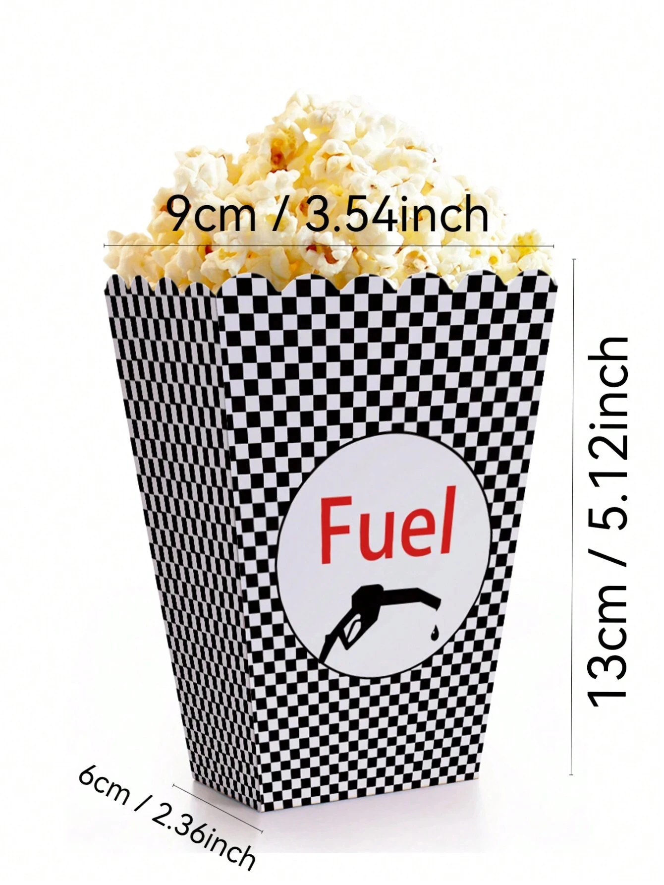 6Pcs Race Car Fuel Can Popcorn Treat Boxes Racing Birthday Party Candy Cookie Container Decor Baby Shower Supplies