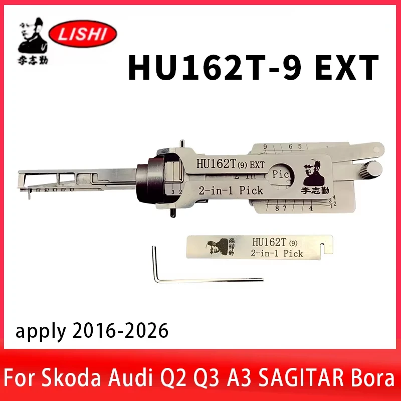 

New HU162T-9 EXT LISHI 2IN1 For Skoda Audi Q2 Q3 A3 SAGITAR Bora Tiguan 2016 Year Later Locksmiths tool