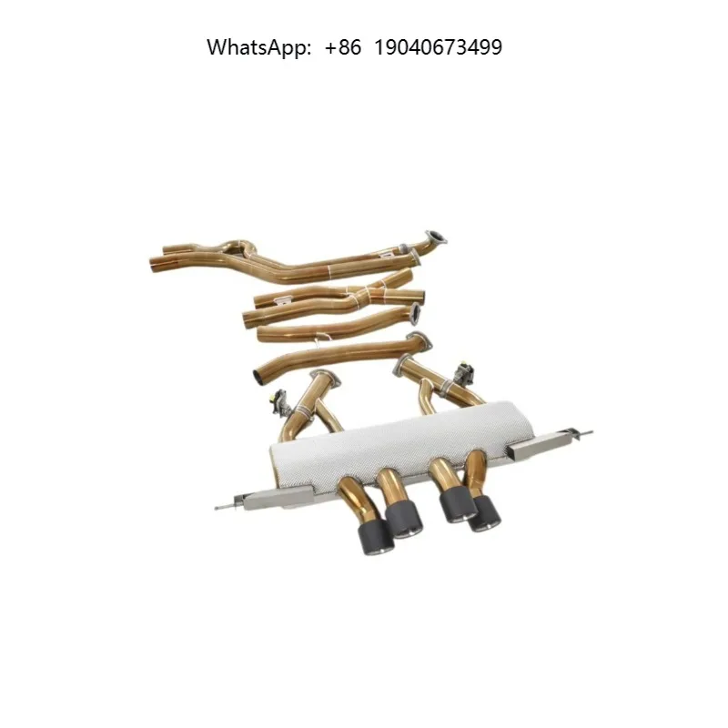 Direct Source of Performance Cooked Gold Titanium Equal Length Full Exhaust System Pipes With Mid Tips cxl