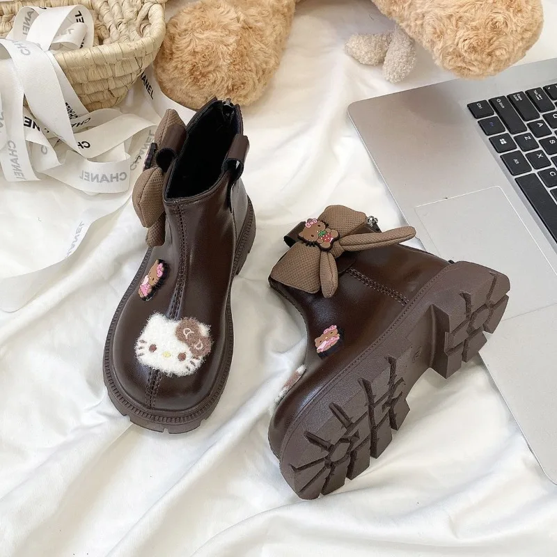 الحلو الأطفال مرحبا كيتي قلادة Kawaii سانريو أنيمي موضة Casua مجلس أحذية لطيف أحذية الأميرة الهدايا لعب للأطفال