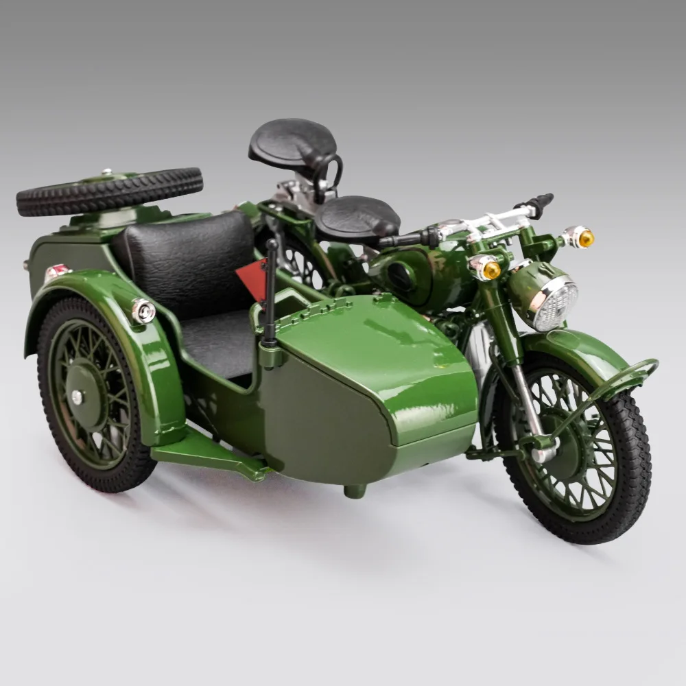 

1:10 Three-wheeled Motorcycle Model Simulation Alloy Sound and Light Sliding Toy Car Retro Ornament