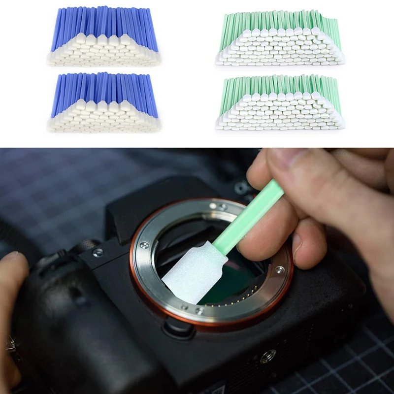 100PCS Foam Cleaning Swab Sticks For Lab, Dust-Free Cleaning Sponge Tip Swabs For Camera Lenses, Optical Lenses