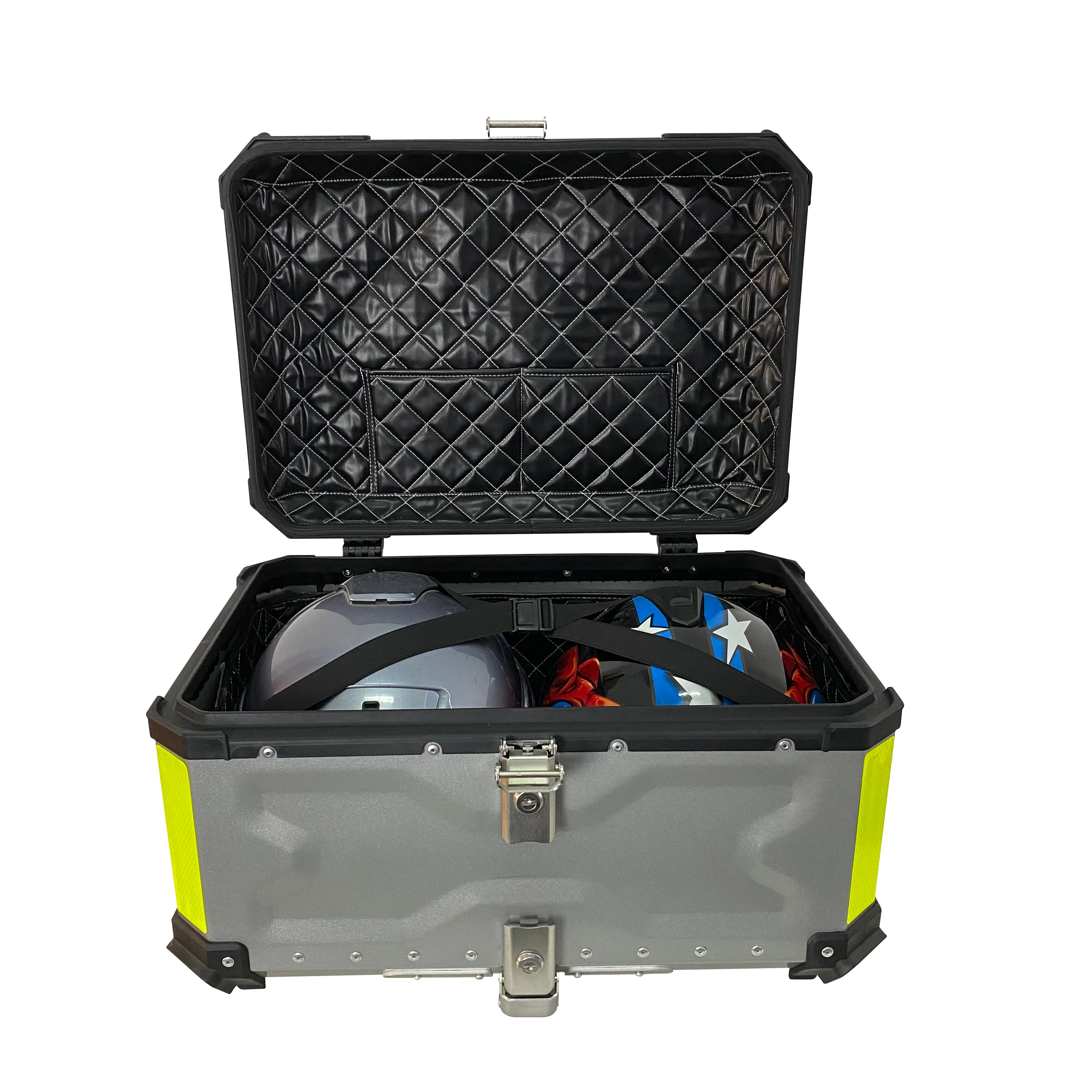 

STLF ZHUITU 65L X DESIGN Two Helmets Top Box Tail Box Delivery case Motorcycle Aluminum Seats Top Box