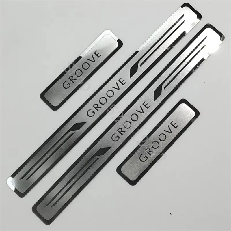 

Для Chevrolet Groove 2020 2021 ~ 2024 автомобильные аксессуары, накладки на порог, защита порогов, автомобильные наклейки, педаль приветствия