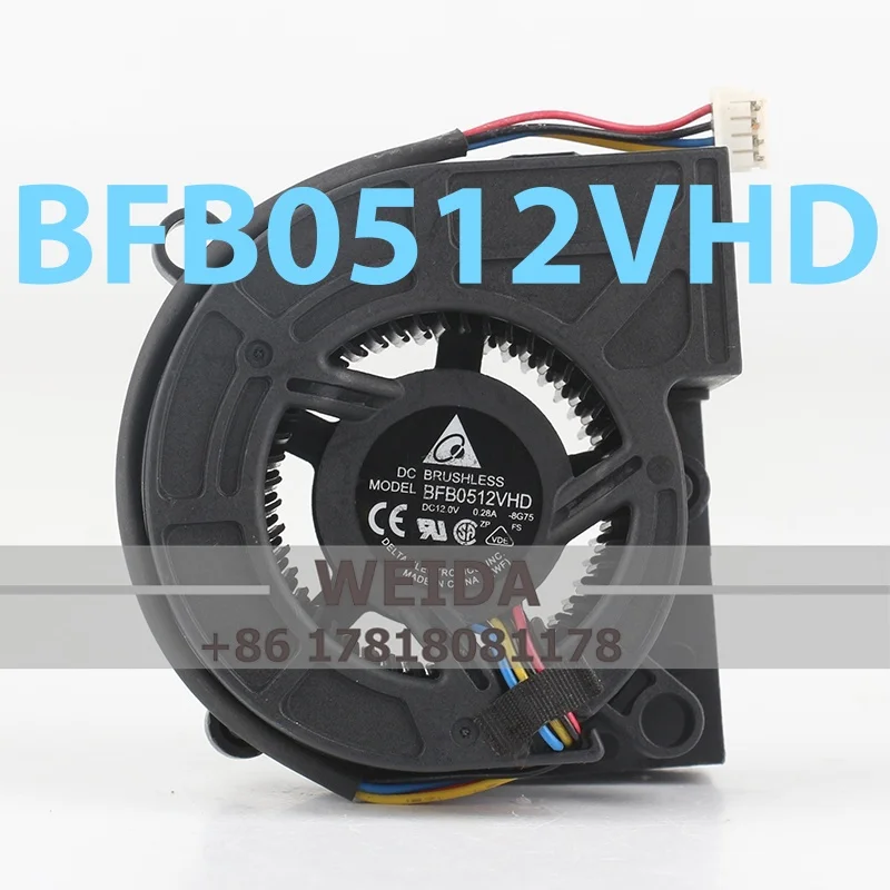 

Delta BFB0512VHD 5V 24V 48V DC12V 0.28A AC EC double ball bearing Turbo blower Printer Projector 5020 50X50X20MM 5CM cooling fan