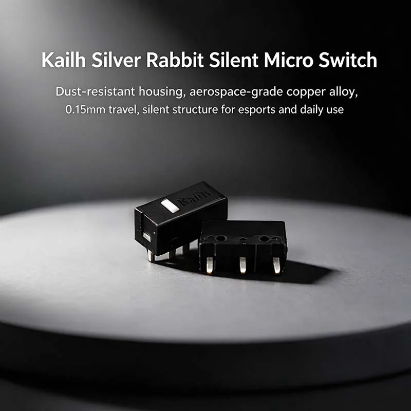 2PCS/10PCS Kailh Silent Mouse Switches: Three-Legged Silent Buttons, Silent, Long-Lasting, Gaming-Grade Silent Switches