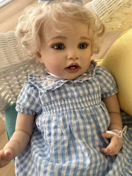 FBBD Customized Limited Supply 24inch Reborn Baby Lottie With Hand-Rooted Hair Already Finished Doll With Different Dress