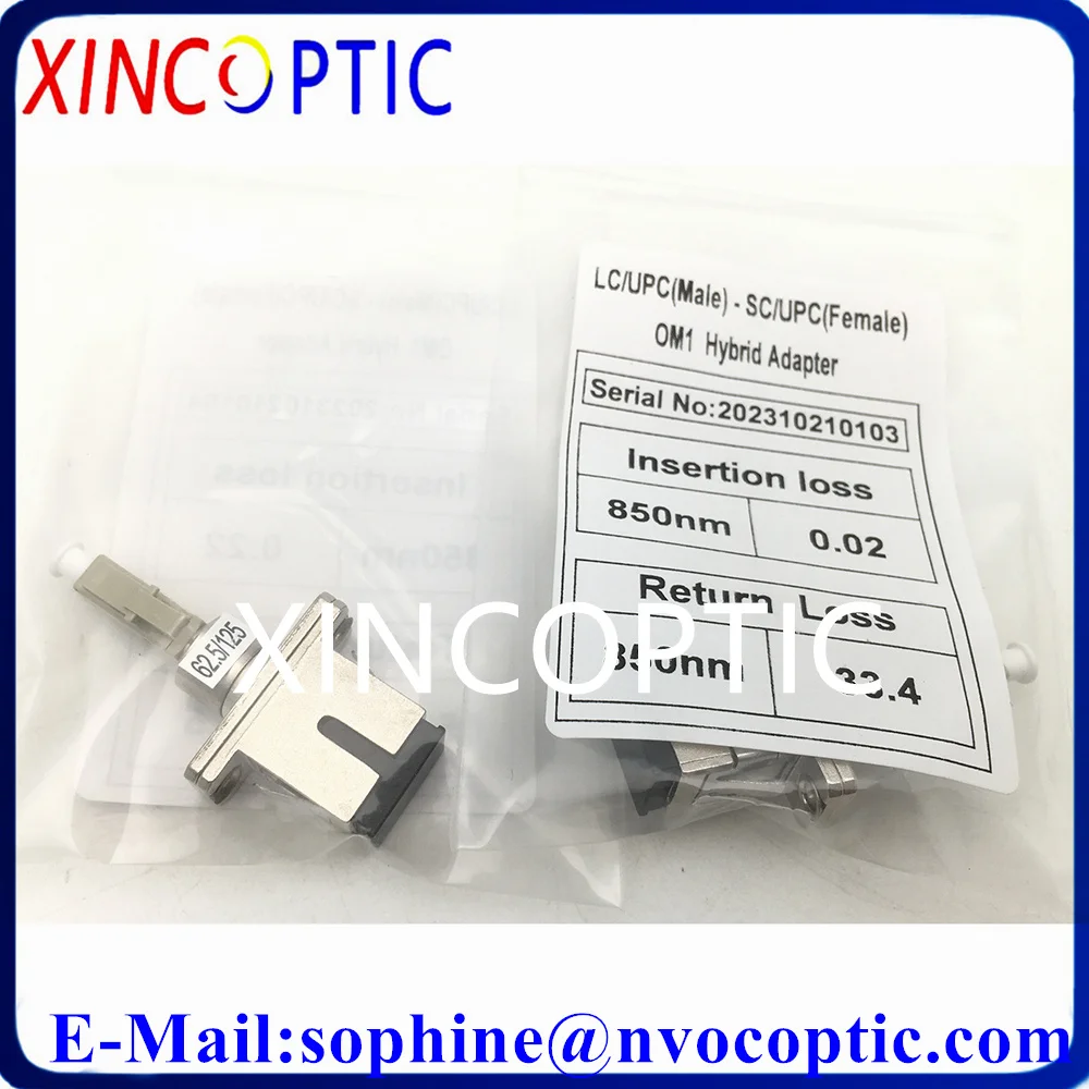 2Pcs LC Male To SC Female SM 9/125 50/125 62.5/125 OM1 OM2 LC-SC SX Simplex Hybrid Metal Fiber Optical Adaptor Adapter Connector