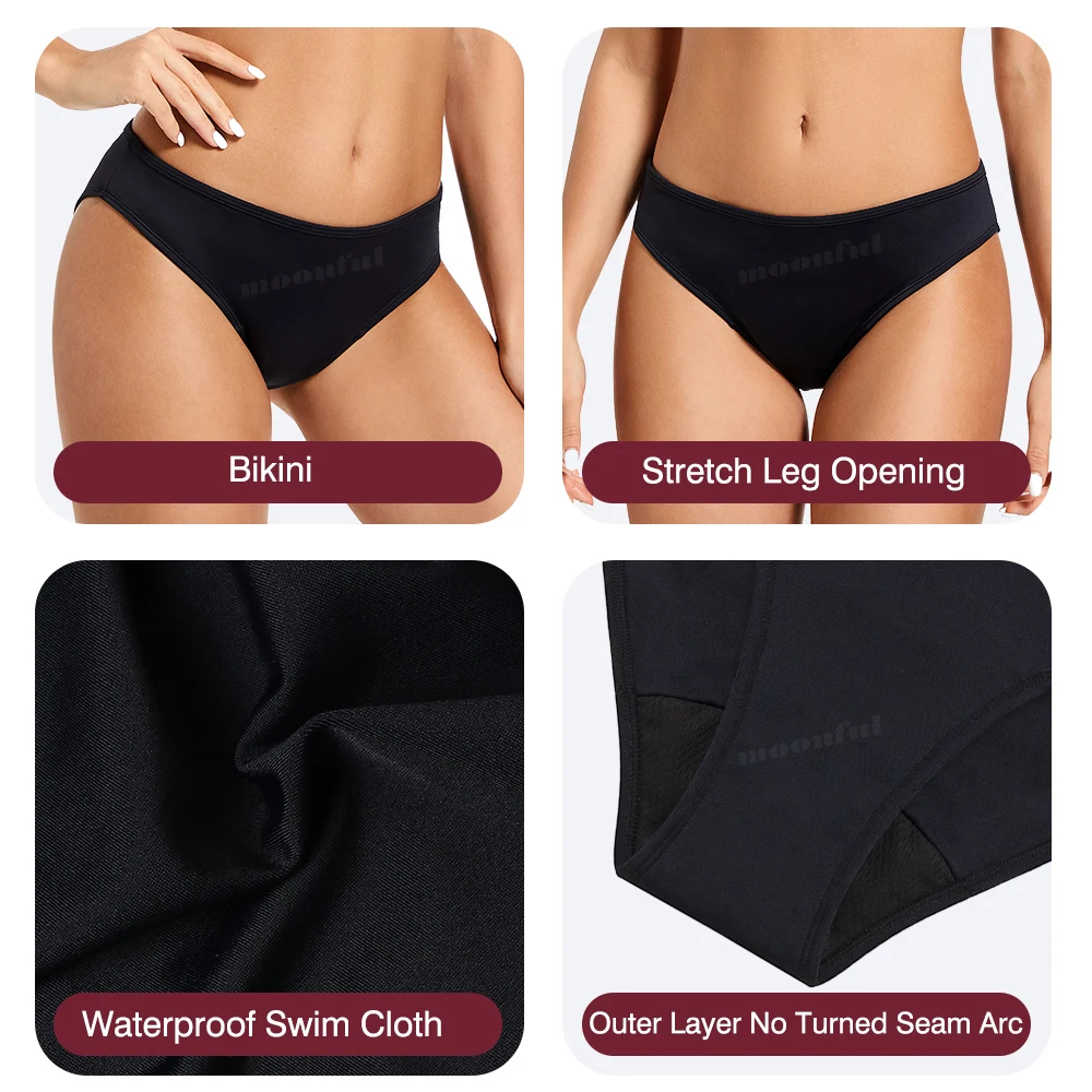 Bikini Menstrual Swimsuit Menstrual Period Panties Woman Beach Period Swimwear Plus Size Absorvent Pad Panties Swim Bottom Girl