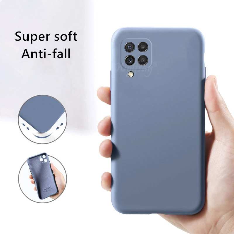 Silicone Soft Case For Samsung Galaxy A22 Cover For Samsung A22 Case Rubber Protector Case Galaxy A22 A12 A52 A72 A32 M51 M31S