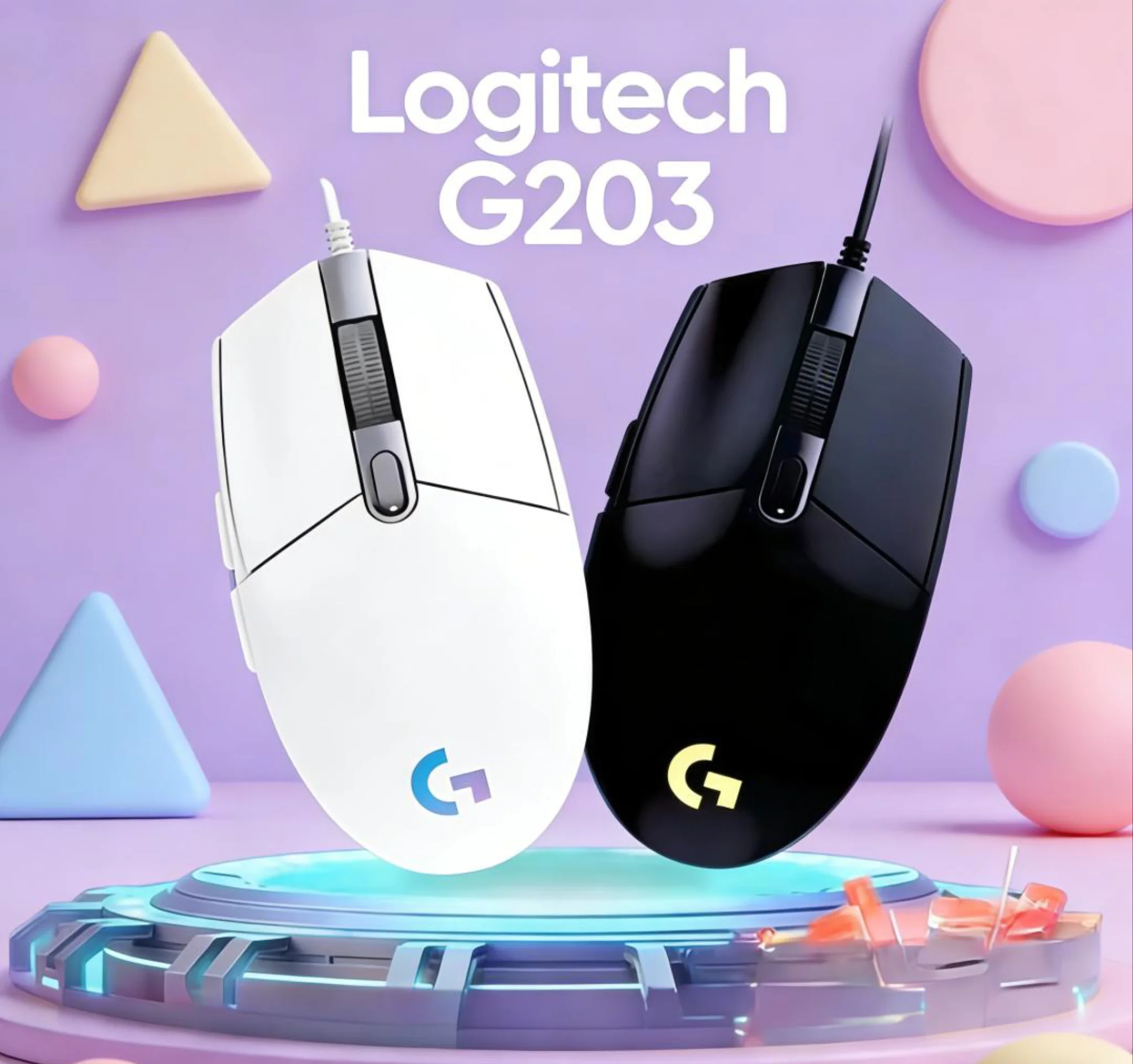 

Игровая мышь Logitech G203 для студентов, проводная, бесшумная, с двумя режимами работы, эргономичный легкий дизайн для комфортной игры
