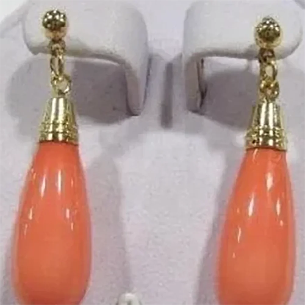 Wholesale price 16new ^^^^ Pretty Noblest pink coral earring