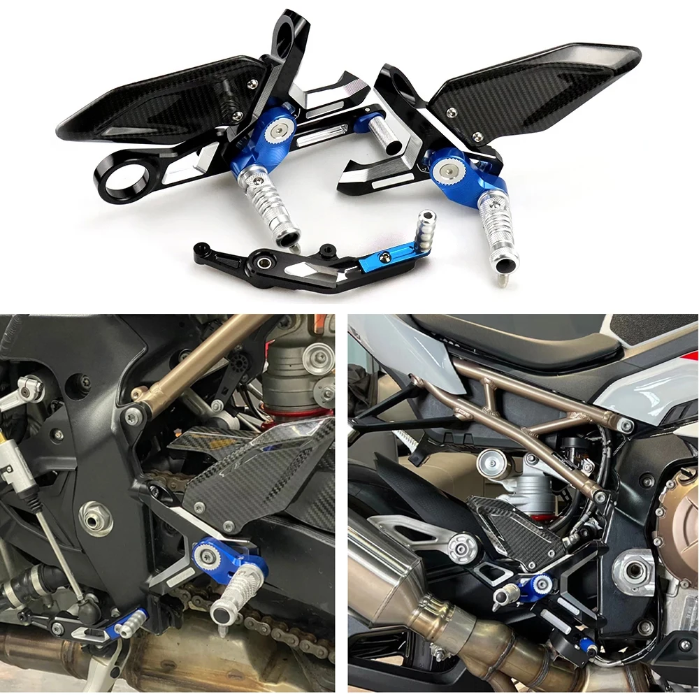 For S1000RR S1000R adjustable raised carbon fiber foot pedal with gear kit Motorcycle accessories S1000 R 2019 2020 2021 2022