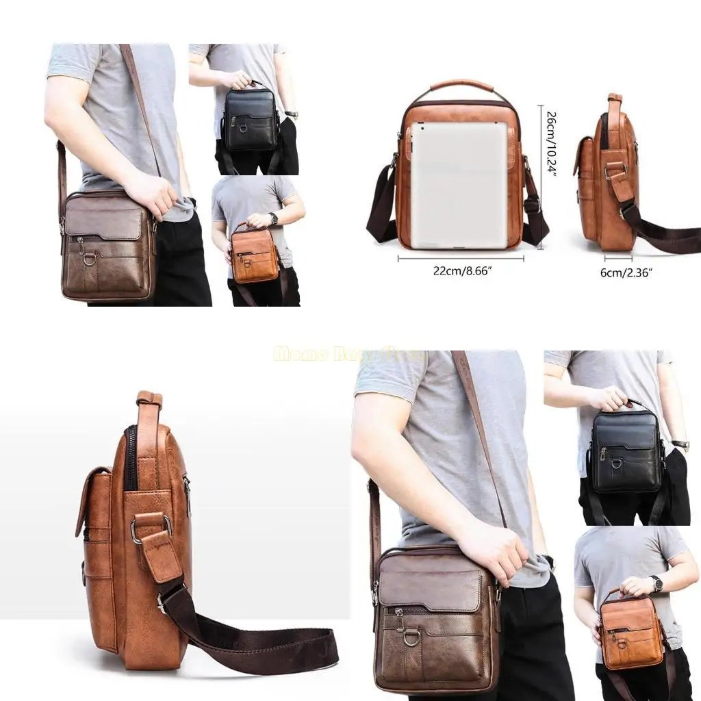 

X90D PU Shoulder Bags Crossbody Bag for Travel Office Business Bag Men Casual Bag