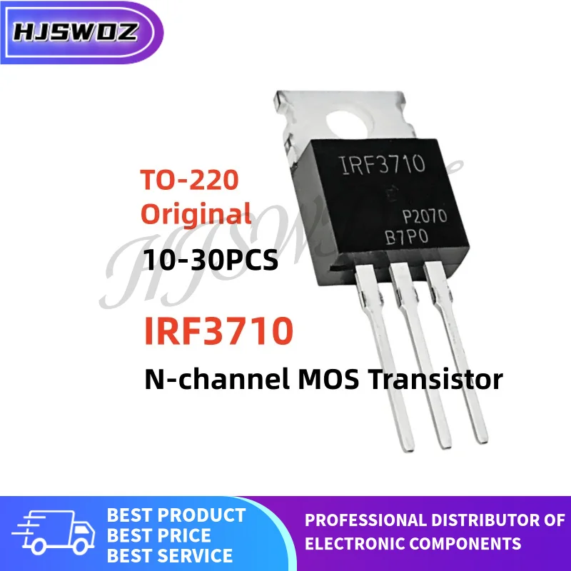 10-20-30PCS Original 100% New IRF3710PBF IRF3710 3710 100V/57A MOS Field effect tube TO-220