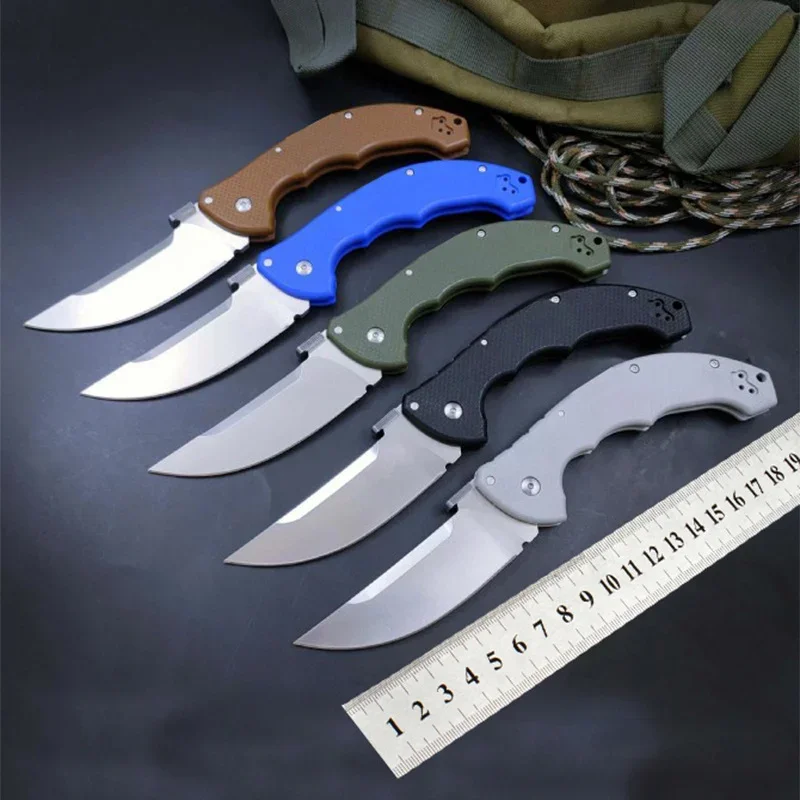 CS-21TTL Talwar High Quality Folding Knife 8Cr13Mov Blade G10 Handle Outdoor Survival Camping Hunting Pocket Knife EDC Tools